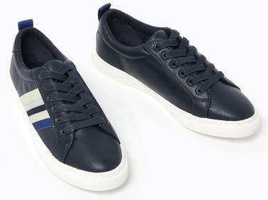 Ribbon Detail Lace Up Trainers