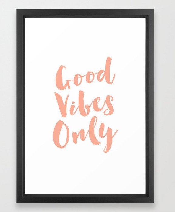 Good Vibes Only Framed Print
