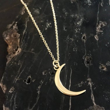 Fierce Forward Jewelry Gold Crescent Moon Necklace