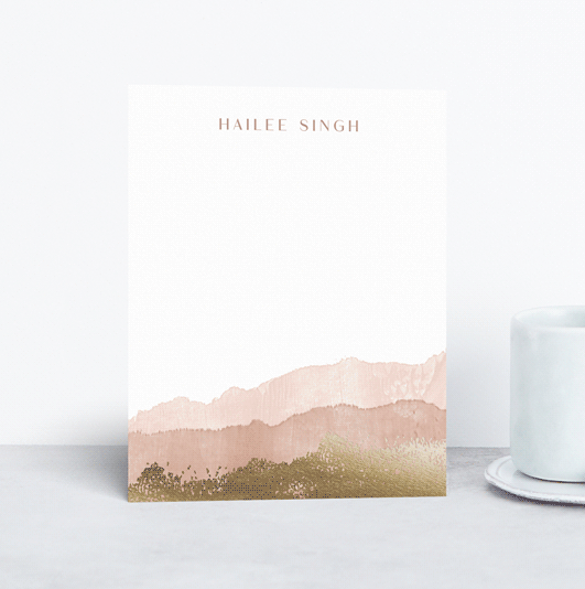 Minted Foil-Pressed Stationery in Painted Desert 