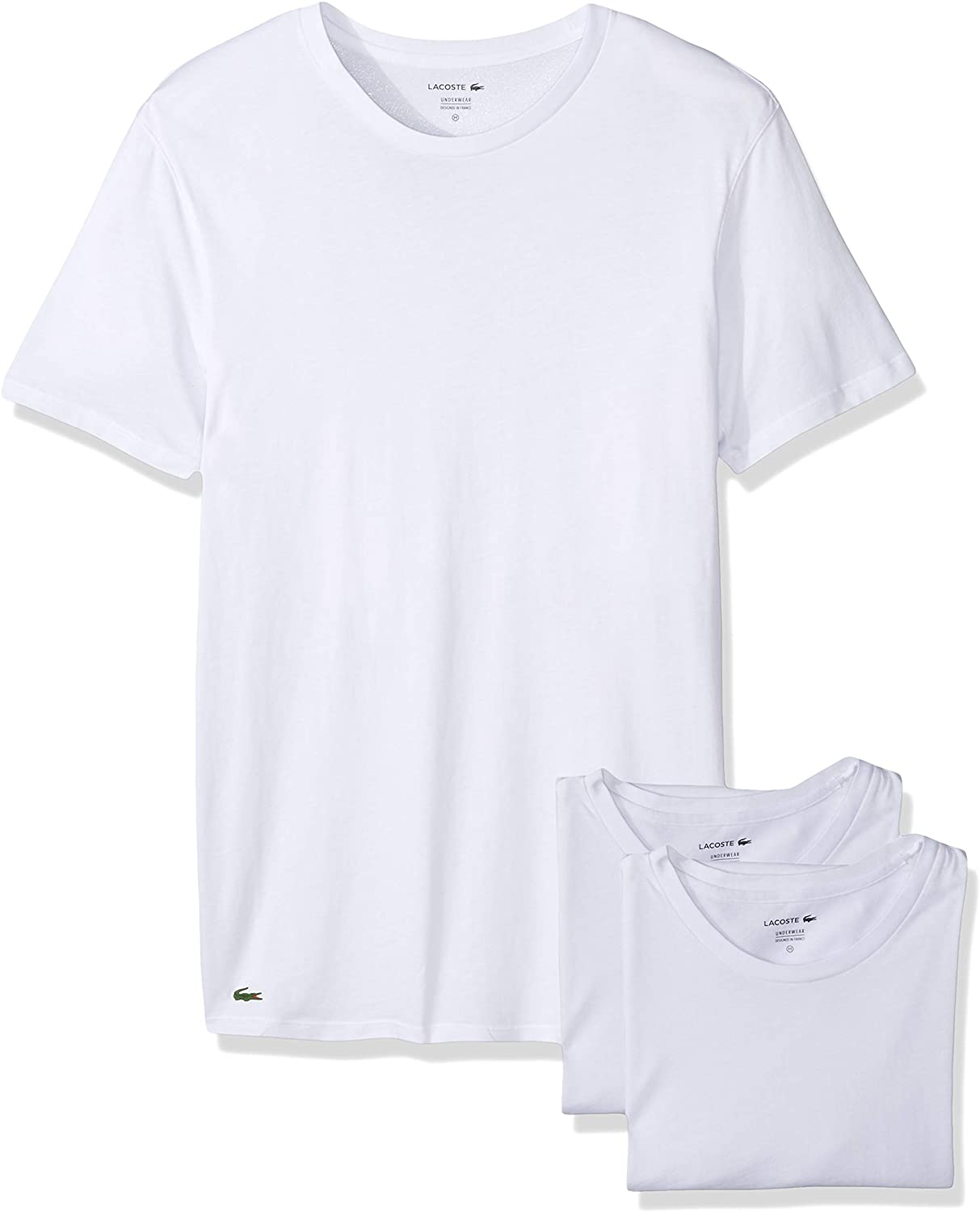 Lacoste Men's Cotton Crew-Neck T-Shirt Undershirt