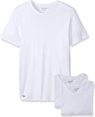 Lacoste Cotton Crew-Neck T-Shirt Undershirt (3-Pack)