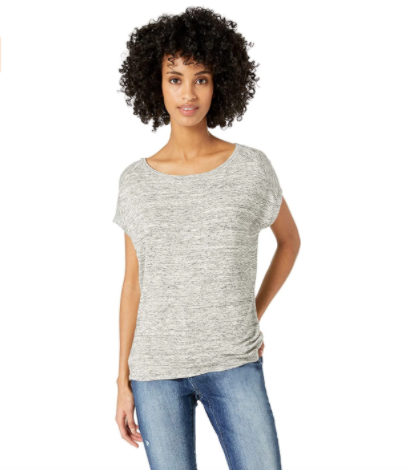 Daily Ritual Supersoft Terry Dolman Short-Sleeve Tie-Back Shirt