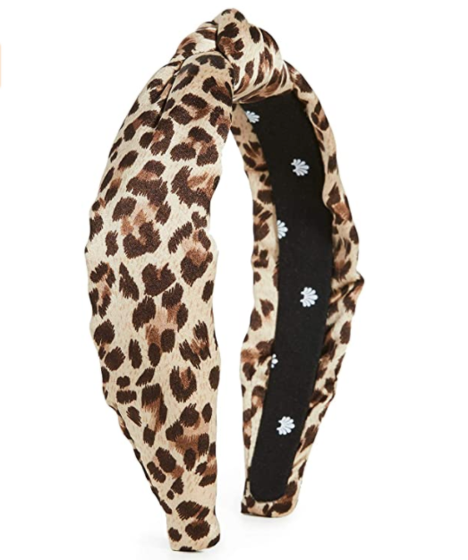 Lele Sadoughi Petitie Leopard Knotted Headband