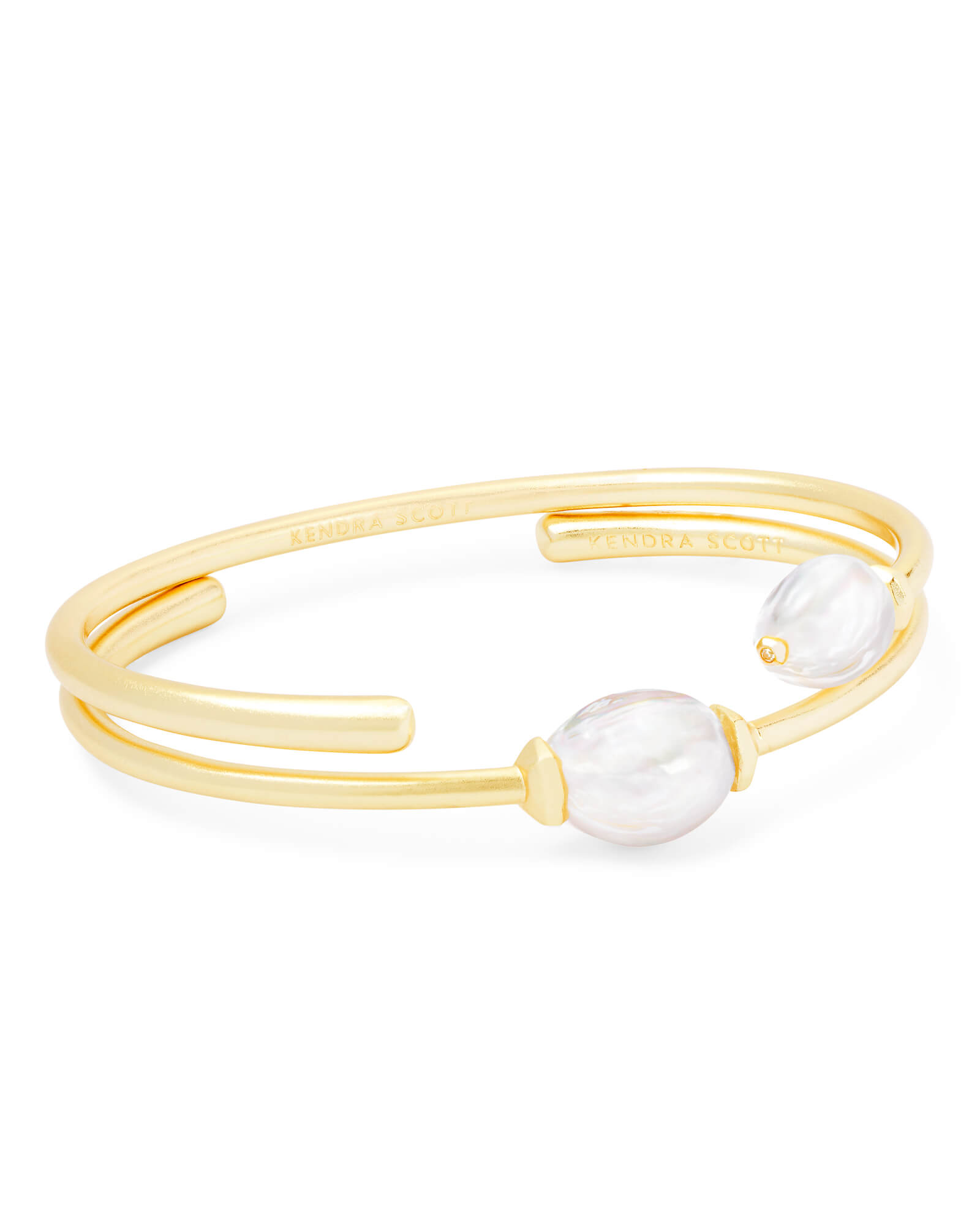 Kendra Scott Amiya Gold Cuff Bracelet in Pearl