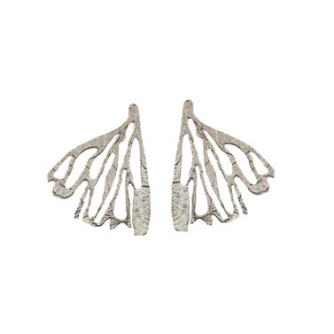 Lingua Nigra Edge of the Earth Sterling Silver Acid Etched Hand Cut Earrings