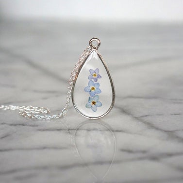 Forget Me Nots Flower Necklace