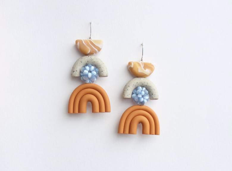 Tsunja Geometric Abstract Earrings