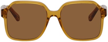Brown Acetate Square Sunglasses