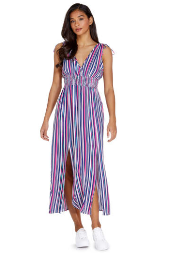 Guess Factory Heidi Striped Maxi Dress