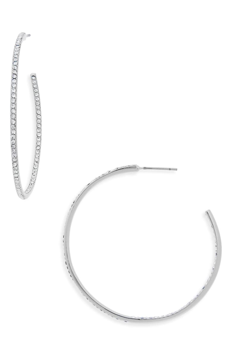 Medium Seamless Pave Hoop Earrings
