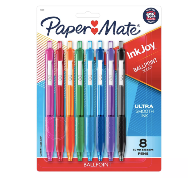 Paper Mate Inkjoy 8pk 300RT Retractable Ballpoint Pens Multicolor