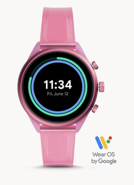 Fossil Sport 41mm Hot Pink Silicone