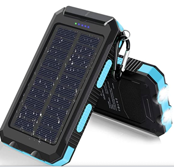 F. DORLA Solar Charger, 20000mAh Portable Outdoor Waterproof Solar Power Bank
