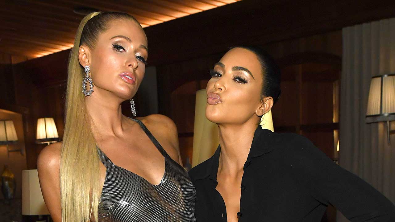 Kim Kardashian and Paris Hilton Pose Together as 'Opposite Twins