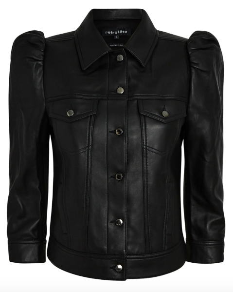 Retrofete Ada Cropped Leather Jacket