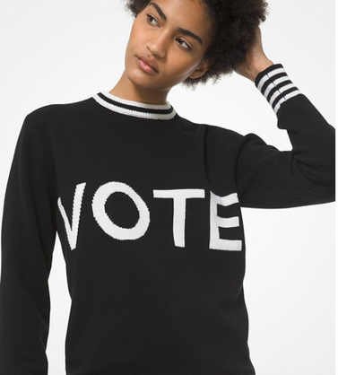 Vote Cashmere Intarsia Sweater
