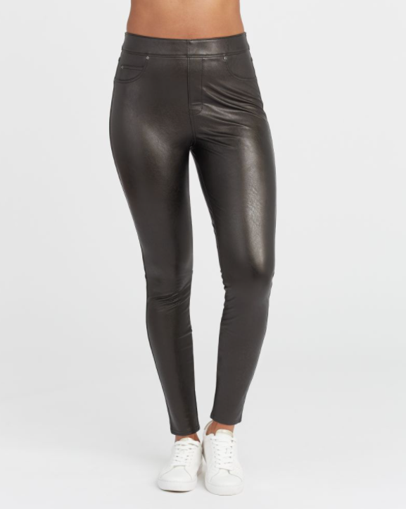Leather-Like Ankle Skinny Pant