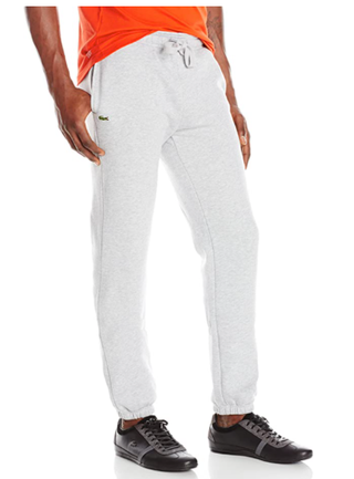 Lacoste Men's Sport Brushed Fleece Pant with Elastic Leg Opening