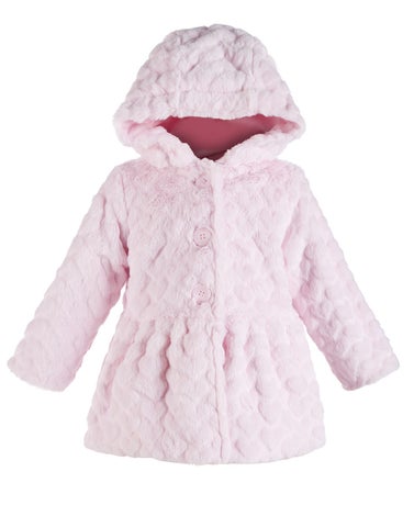 Baby Girls Heart Plush Coat