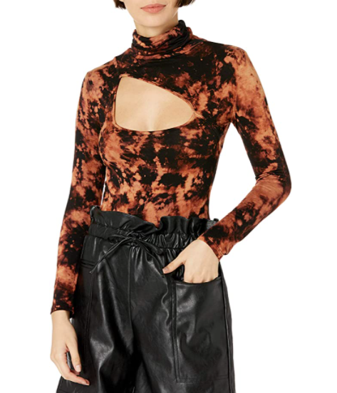 Kendall + Kylie The Drop Turtleneck Bodysuit With Cut-out