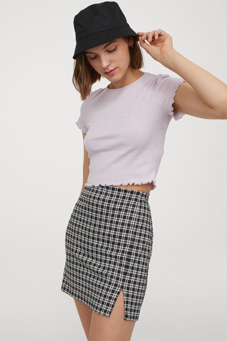 H&M plaid mini skirt