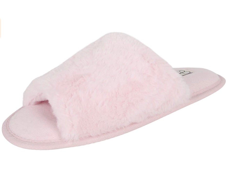 Jessica Simpson Women's Plush Faux Fur Fuzzy Slide