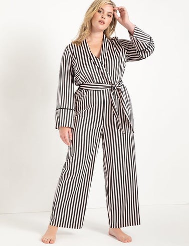 Piping Trimmed Lounge Jumpsuit