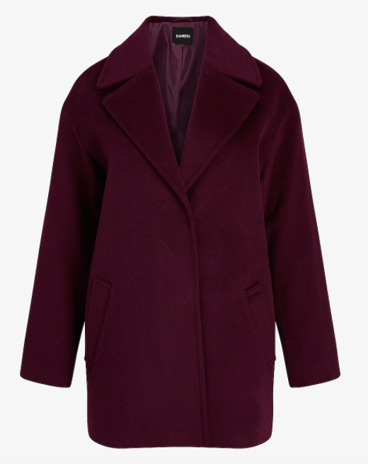 Express Wool-Blend Cocoon Coat