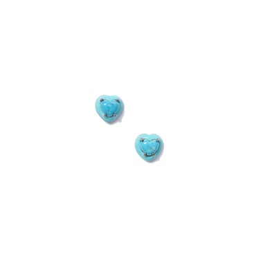 Nakard Mini Turquoise Enameled Heart Studs