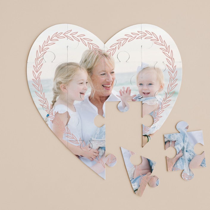 Minted 12 Piece Custom Heart Puzzle