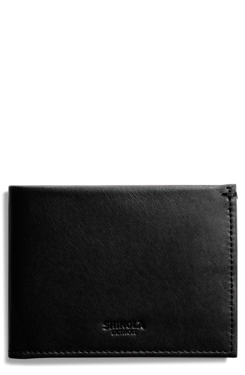 Shinola Slim Bifold Leather Wallet