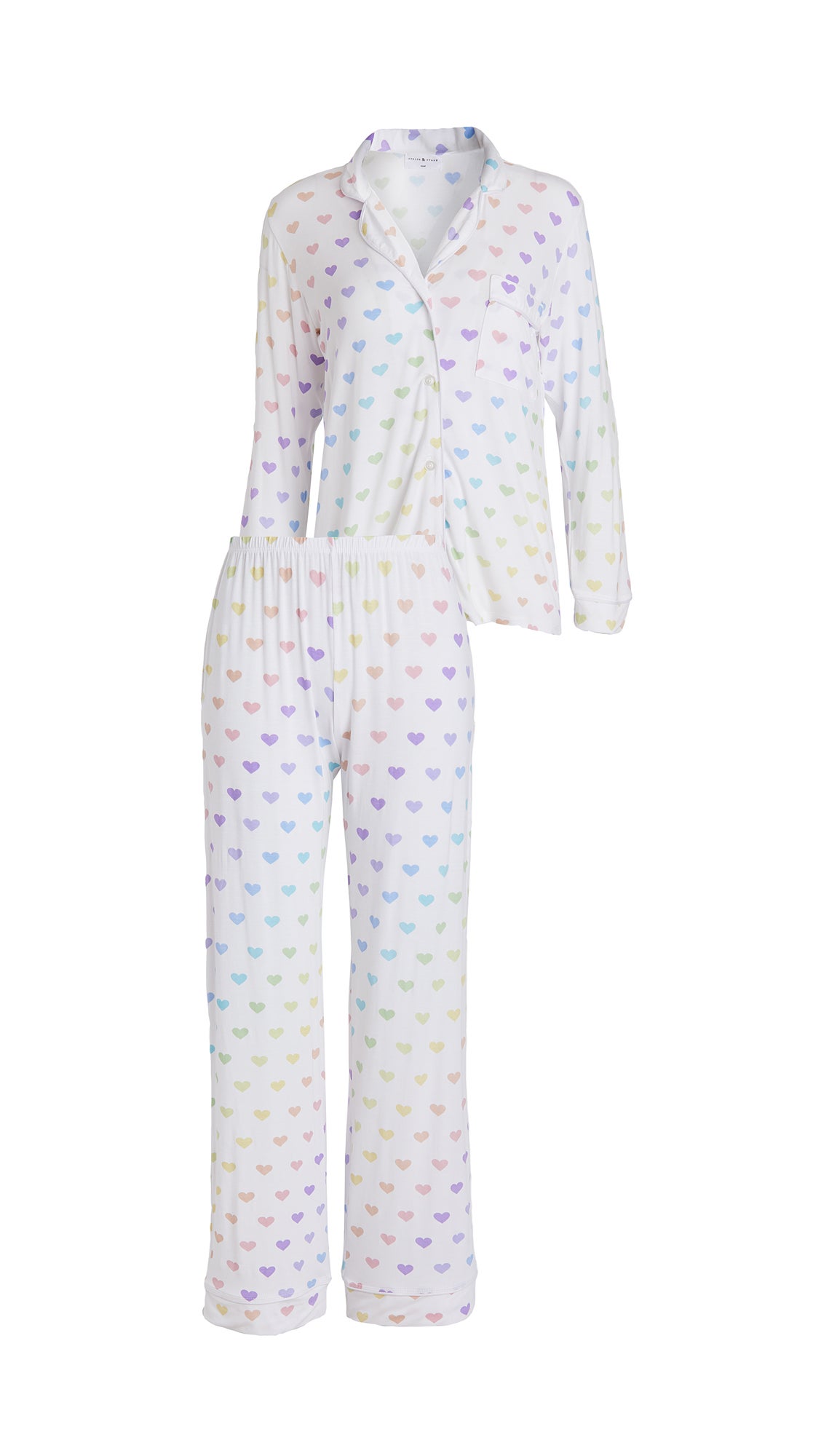 Stripe & Stare Multi Heart Pajama Set