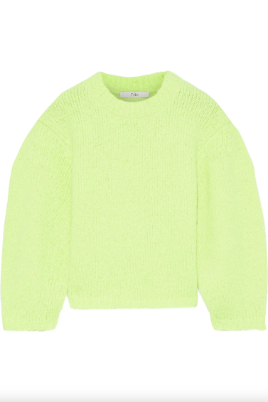 Cozette Cropped Neon Alpaca-Blend Sweater