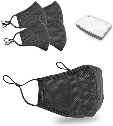 5 Pack Face Cover with 10 Carbon Filters