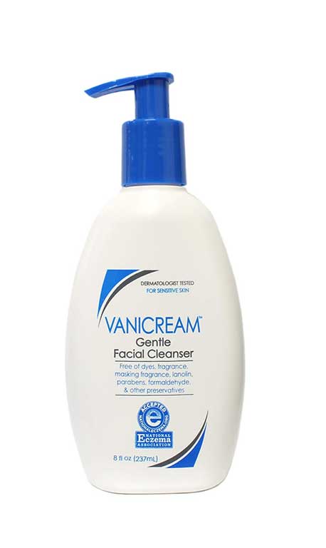 Vanicream Gentle Facial Cleanser with Pump Dispenser | Fragrance, Gluten and Sulfate Free | For Sensitive Skin | 8 Fl Oz