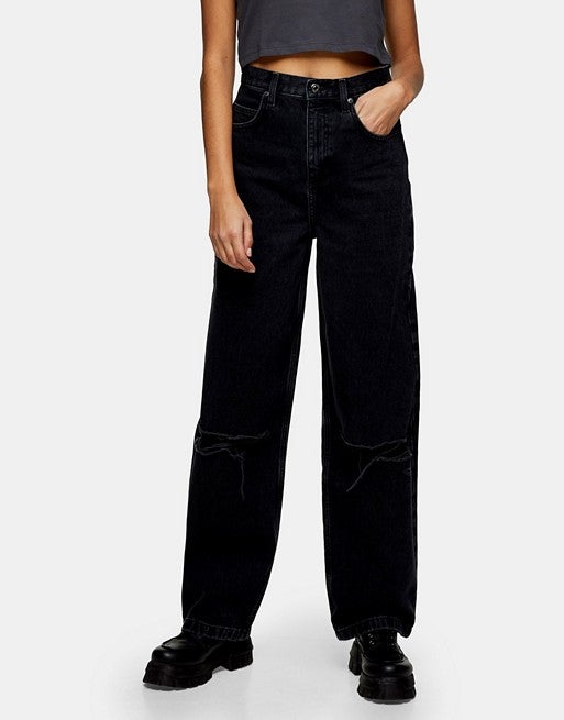 Topshop Ripped Baggy Jeans