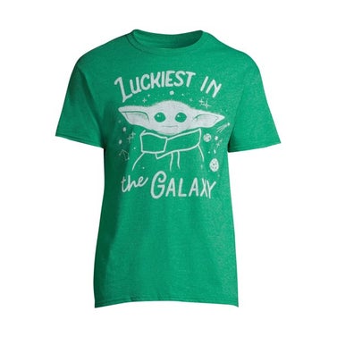 Star Wars The Mandalorian Baby Yoda St. Patrick's Day Lucky Graphic Tee