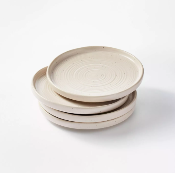 Threshold x Studio McGee 8.5" 4pk Stoneware Glazed Salad Plates Cream