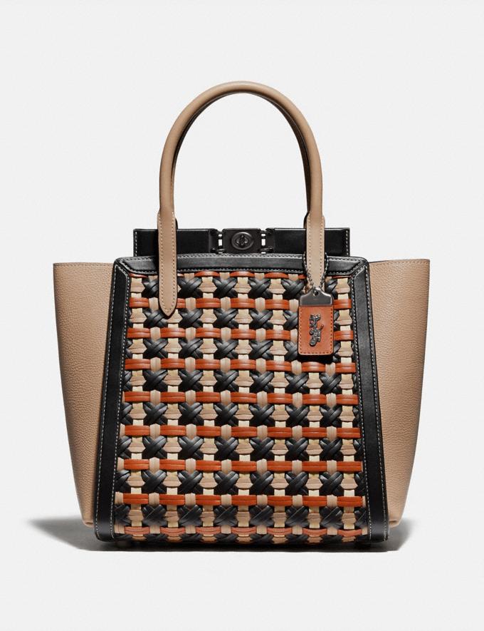 Coach Troupe Tote With Weaving
