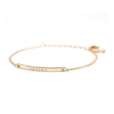 Petite Boutique 16k Gold Personalized Name Bar Bracelet