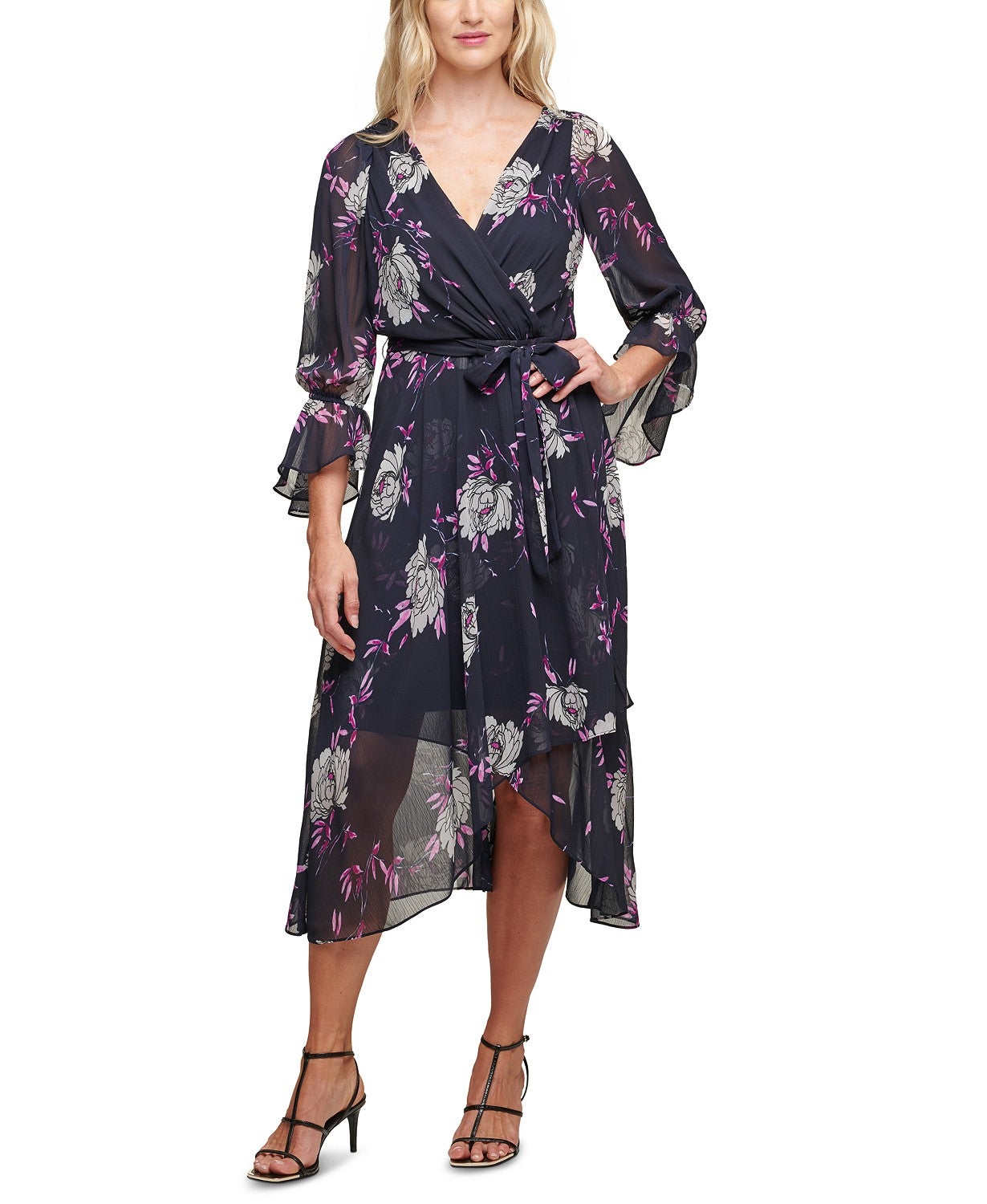 DKNY Floral-Print Midi Dress