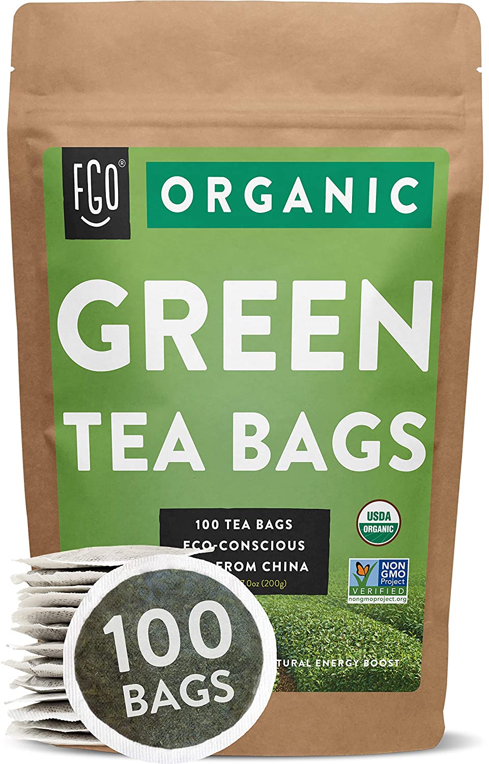FGO Organic Green Tea Bags