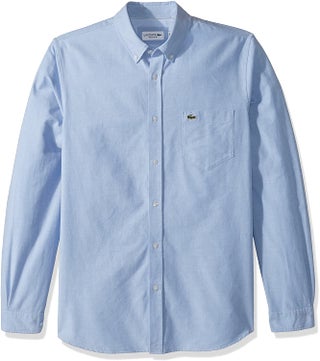 Lacoste Men's Long Sleeve Oxford Collar Button Down Shirt