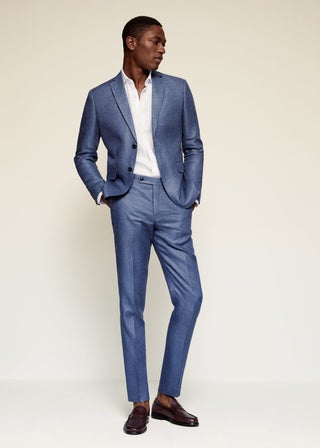 Mango Slim Fit Linen Suit Blazer & Slim Fit Linen Suit Pants