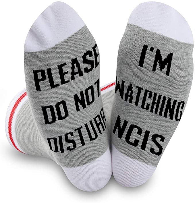 GJTIM Please Do Not Disturb I'm Watching NCIS Novelty Socks