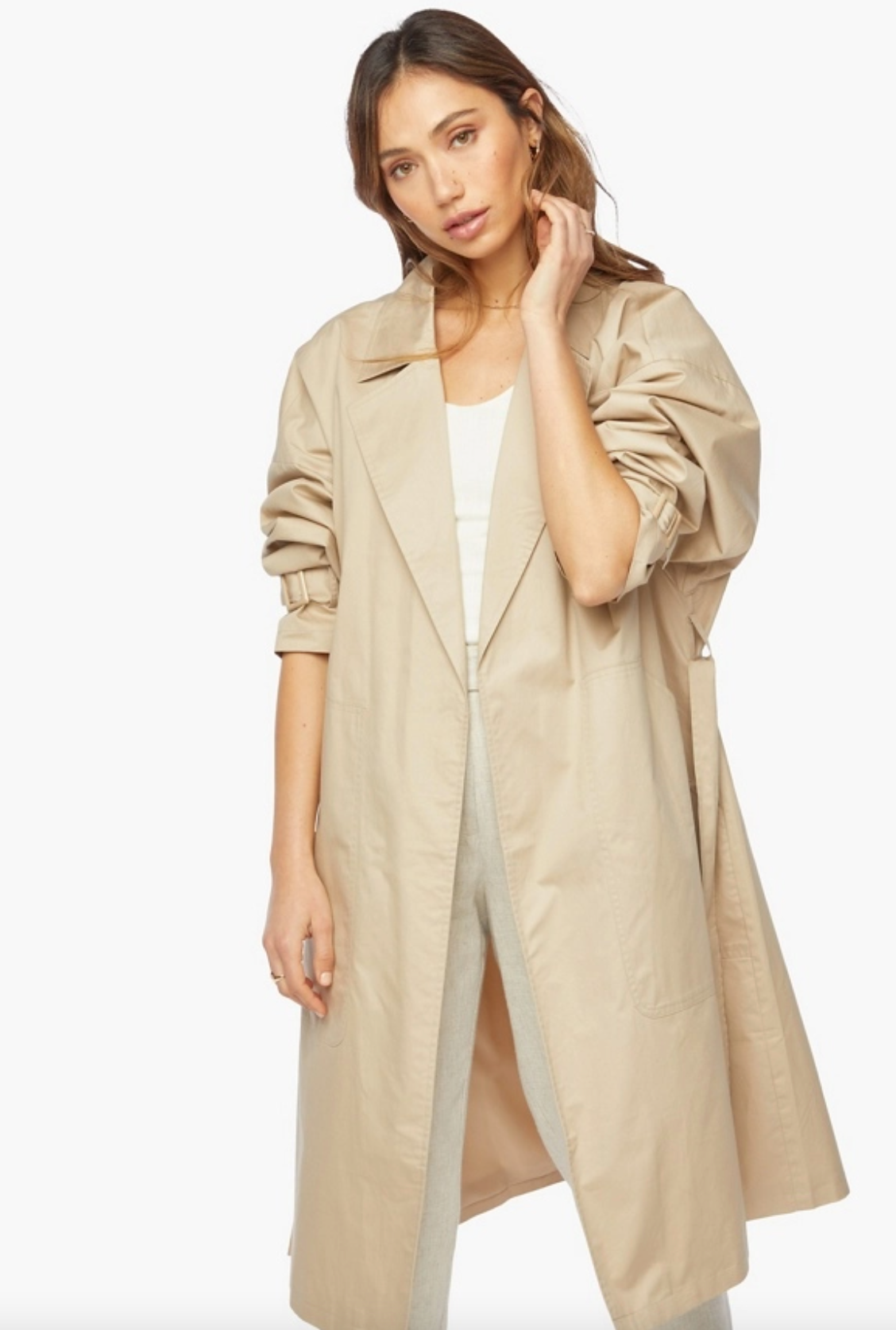 JustFab Lightweight Classic Trench