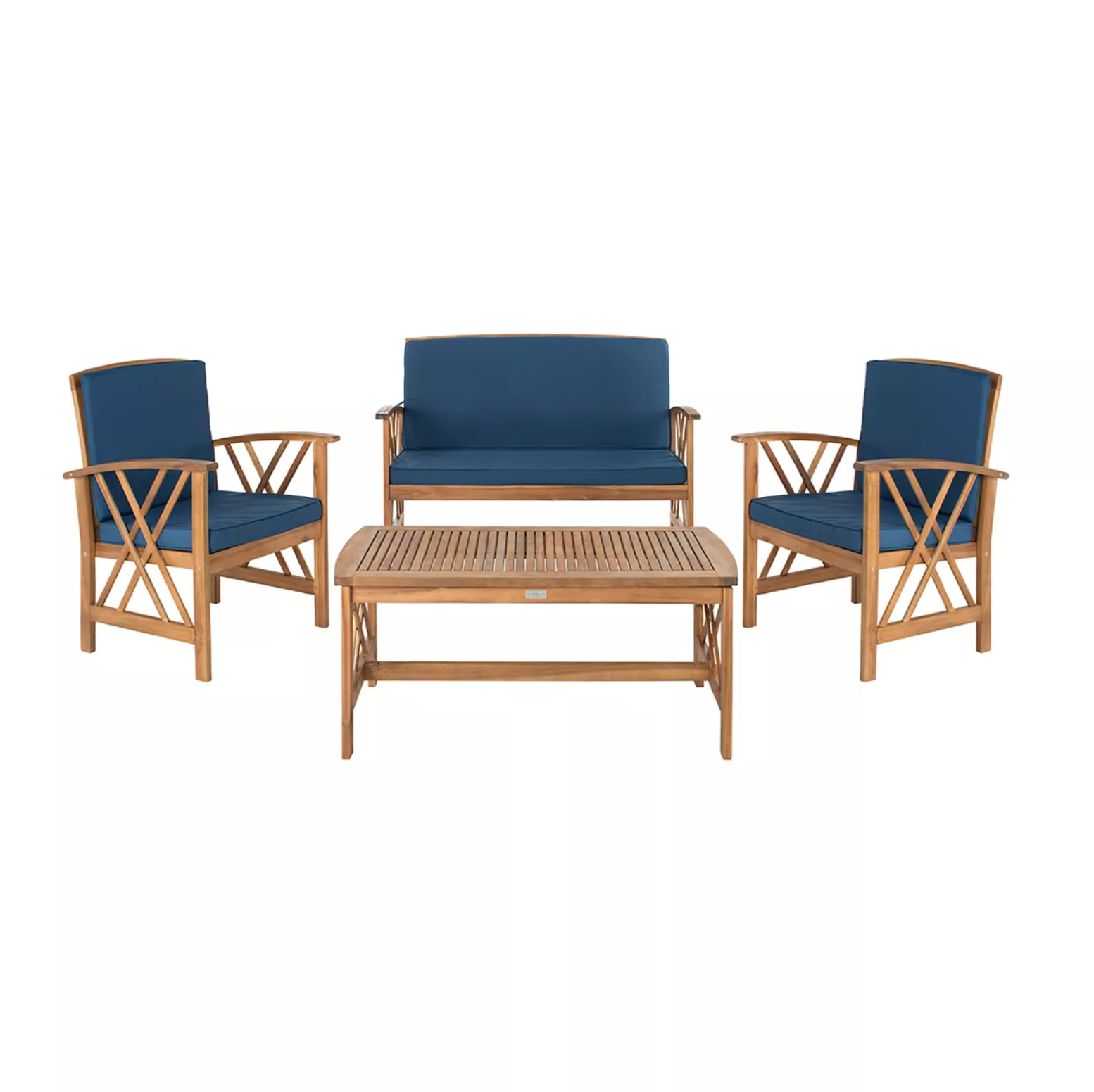 Safavieh Fontana Indoor / Outdoor Loveseat, Chair & Coffee Table 4-piece Set