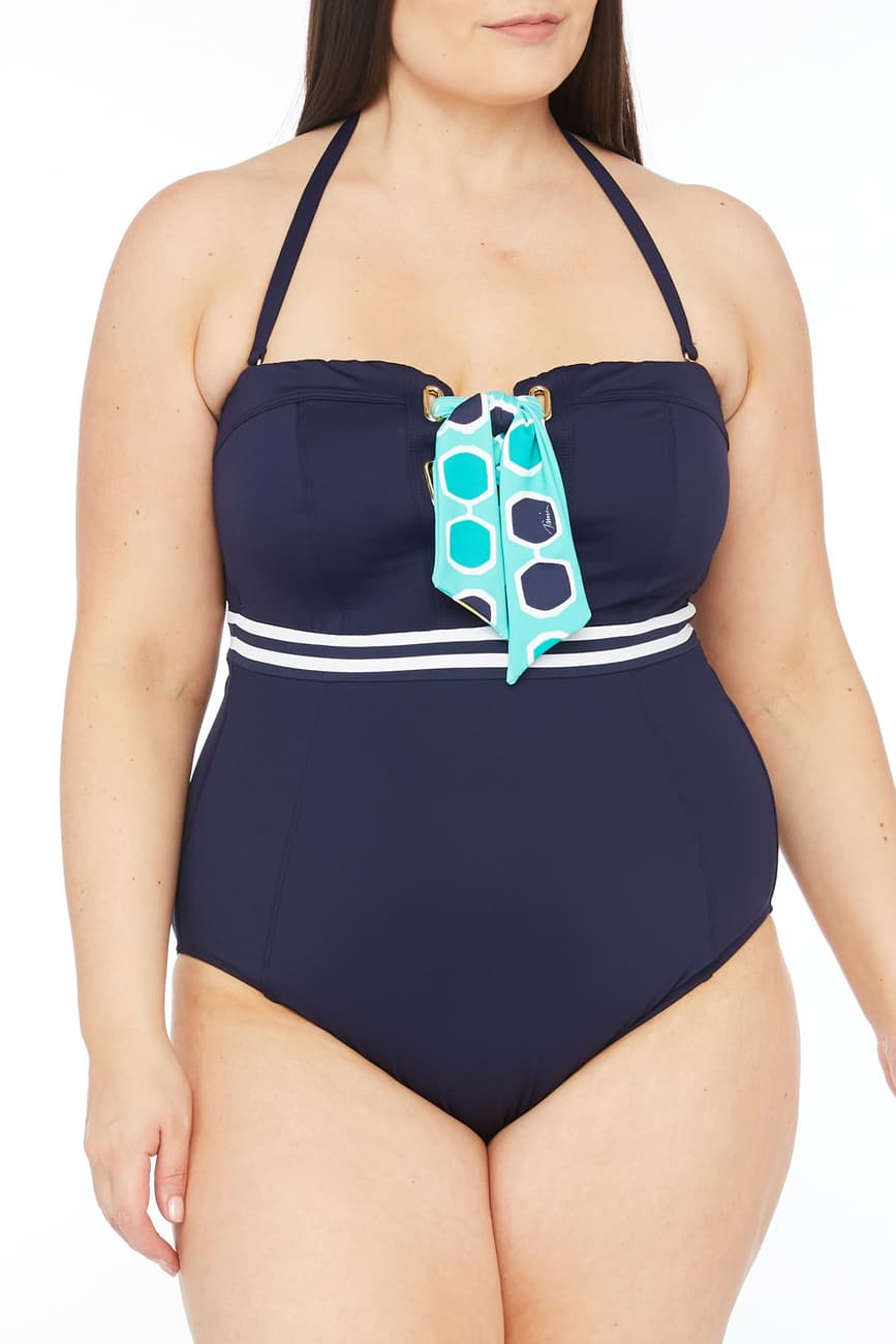 Trina Turk Made in the Shade Bandeau One-Piece Swimsuit