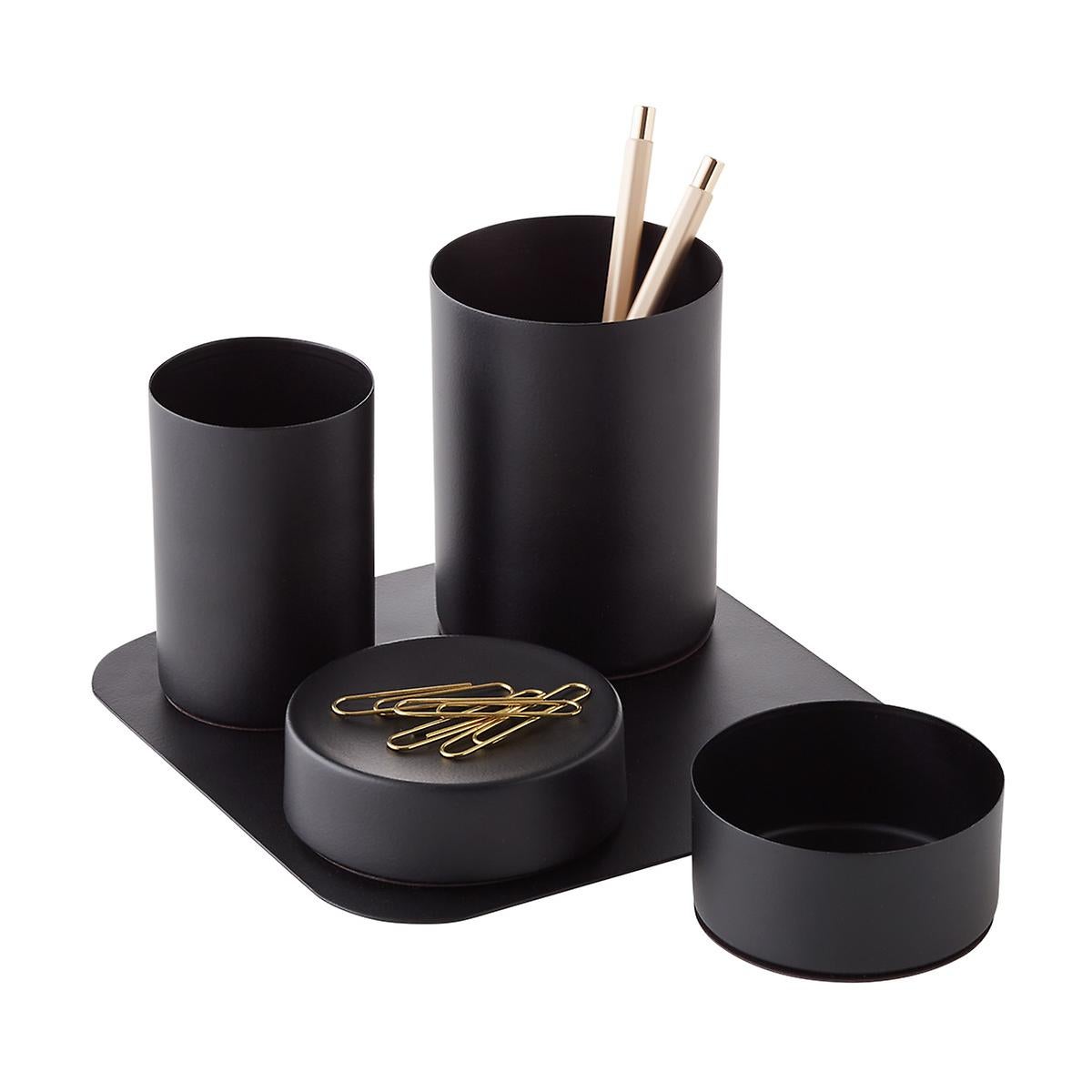 Design Ideas Matte Black Magnetic Desk Set